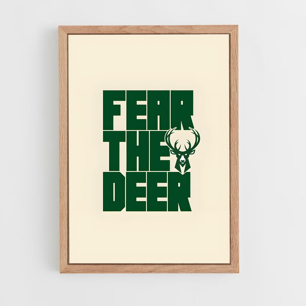 Poster Fear the Deer – affiche Basketball (vue 4)